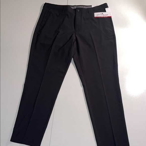 Grand Slam Performance Men's Black  Dress Pants 36x30 NWT - Picture 1 of 11